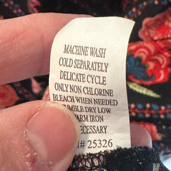 World‎ Market Floral Midi Dress Black Red Pink S/M Viscose Blend Bohemian - Picture 5 of 14